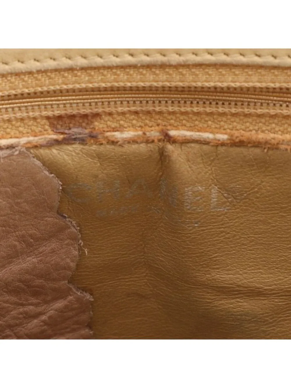 Chanel Choco Bar CC Logo Leather Handbag Shoulder